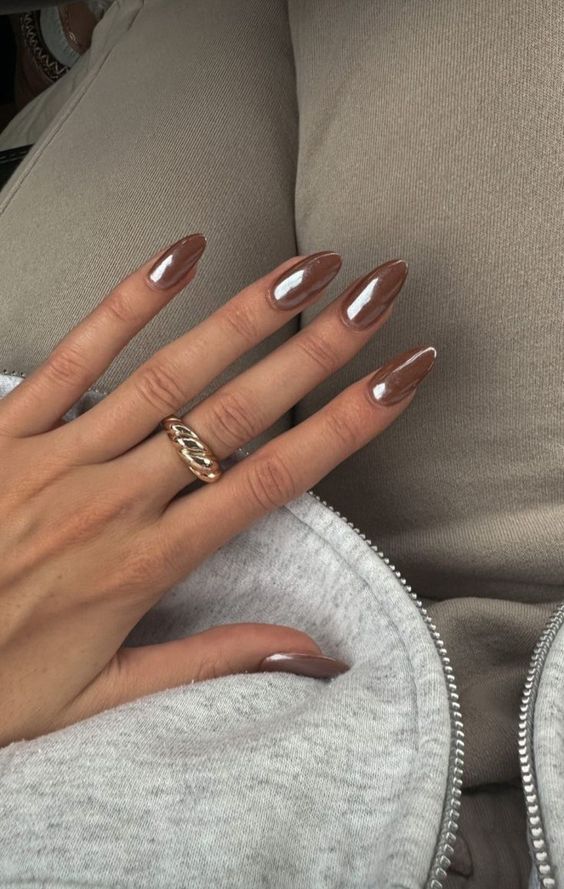 chrome nails for fall